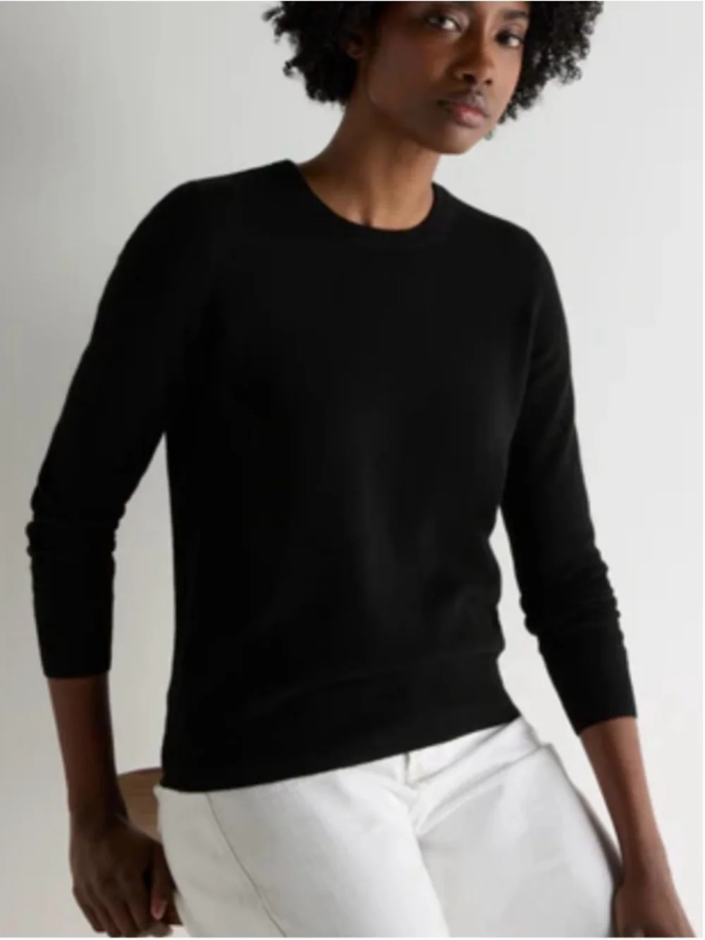 J. Crew Black Cashmere Sweater - Classic Crewneck
